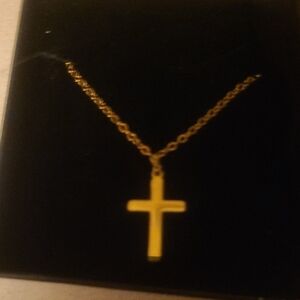 Gold Cross Pendant Necklace